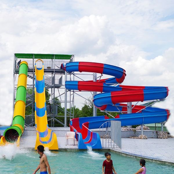 Buy Fiberglass Water Slide with 12 Years Working Life 12 Months Warranty and High Capacity for Amusement Parks at wholesale prices