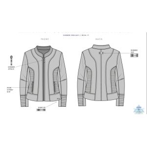 Womens Ink PU Leather Jacket , Female Biker Jackets With Binding Insertion