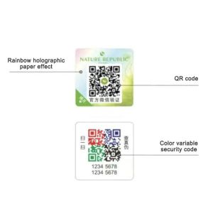 Security Hologram Barcode Label Holographic Scratch Off Sticker