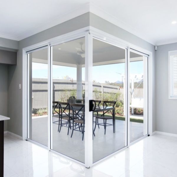 Buy Recyclable Aluminum Framed Sliding Glass Doors White Hotel at wholesale prices