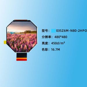 3.5 Inch Round TFT Display Module 480x480 Resolution 450c/D Driving IC St7701S