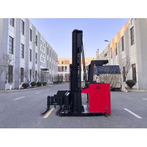 Narrow Aisle Operations Three-way Electric Pallet Stacker Fork Rotated Left and