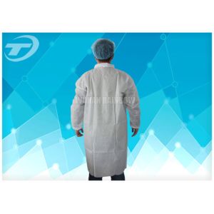 Lab / Pharmaceutical Cleanroom Disposable Protective Clothing White Dust Proof