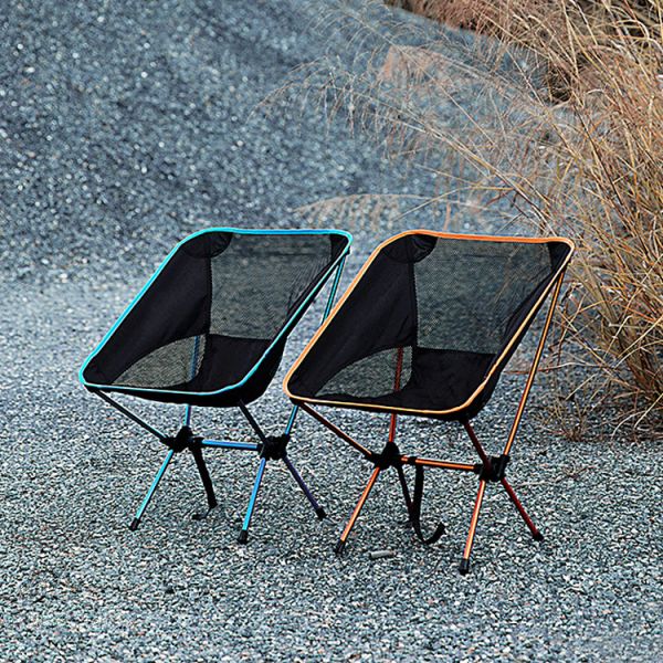Outdoor Lightweight Aluminium Folding Beach Moon Chair for Picnic Fishing Camping