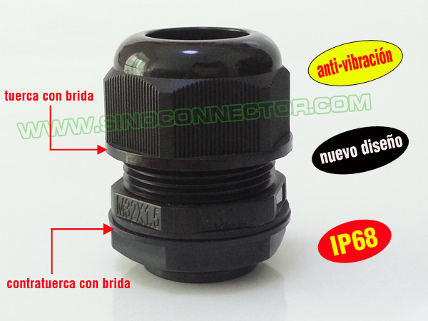 Prensaestopas / Prensacables de plástico (poliamida / nylon) con protección IP68 Waterproof Metric Cable Glands Plastic (Polyamide / Polymer) with IP68 Hermetic Protection