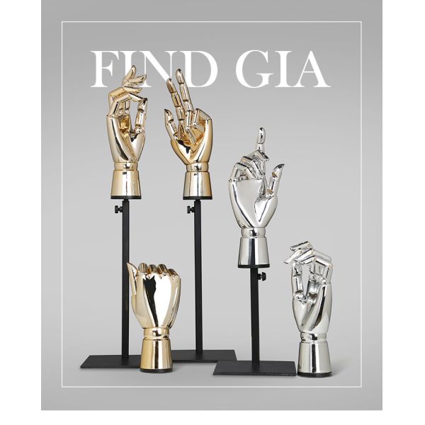 Glossy plastic mannequin hand female decorative hand model for jewelry accessories display