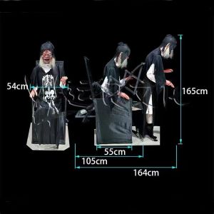 Haunted Pneumatic House Halloween Zombie Props , Ghost Animatronic Electric