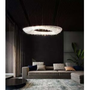 LED Bulb Custom Creative Crystal Lobby Chandelier With Switch Control