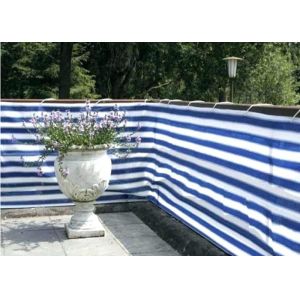 Water Resistant Balcony Safety Fence , Blue / White Balcony Security Mesh