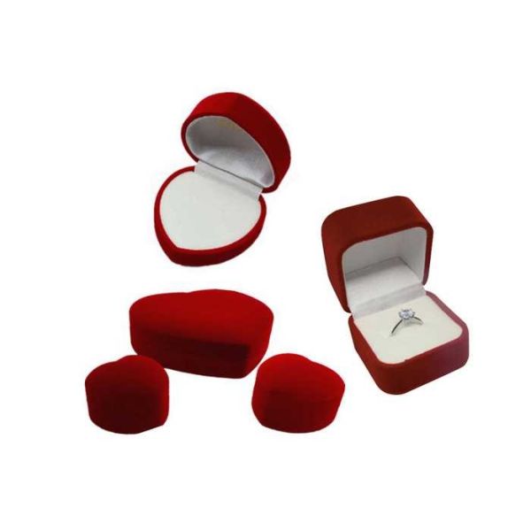 Buy Luxury Glossy Velvet Cardboard Jewelry Boxes Necklace And Earring Gift Box at wholesale prices