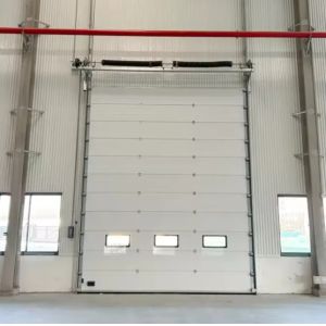 Fire Station Industrial Commercial Sectional Overhead Doors Noise Reducing White