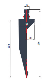Buy WAL256.28.R1 European Press Brake Punch With 28 Angle 42CrMo at wholesale prices