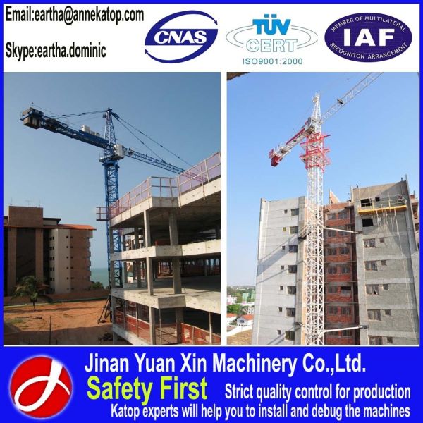 Buy Climbing tower crane QTZ6010 8t load with CE approved at wholesale prices