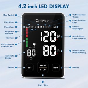 Smart Blood Pressure Heart Rate BP Monitor Home Hospital Automatic Best Digital