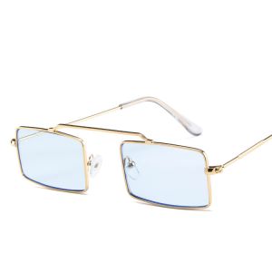 European American Transparent Ocean Sunglasses Single Beam Metal Frame