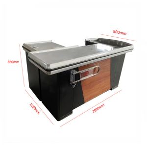 Stainless Steel Supermarket Checkout Counter Durability Cabinet Customizable