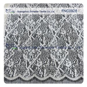 Cord Lace Fabric Eyelash repeat Cotton&Nylon Fabric of Wave Line