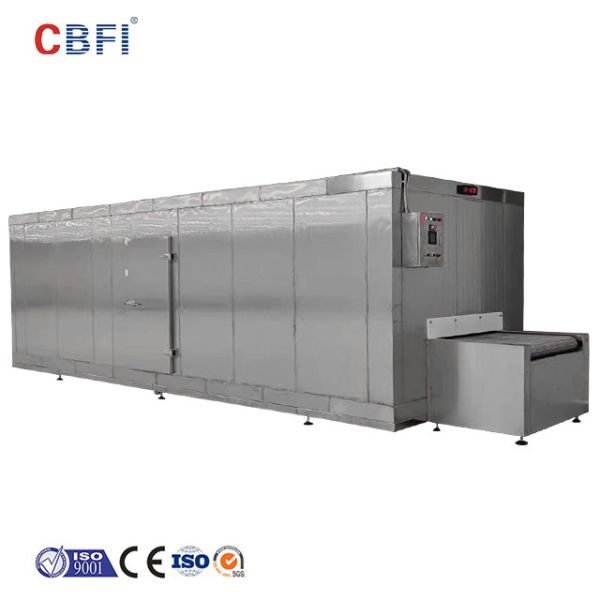 Buy 1000kgs/h Quick Tunnel Freezer Commercial Tunnel Blast Chiller Machine at wholesale prices