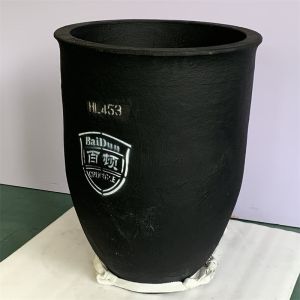 Round Black Metal Melting Crucible Graphite Silicon Carbide Conventional