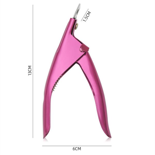 Straight Blade Stainless Steel Acrylic False Tips Clipper for Nail Hand Edge Cutting