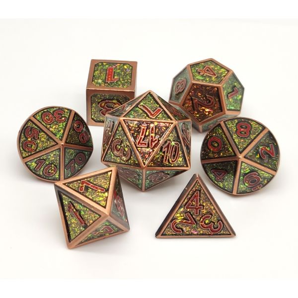 Buy Antiwear Metal Mini RPG Dice Sets Gold Plated Surface Lightweight at wholesale prices