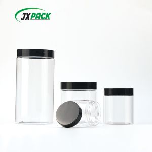 Plastic Wide-Mouth Cosmetic Cream Jar with Screw Cap