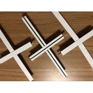 Grid Shape Wooden Finishing Aluminum Veneer Panel For Interior Decoration