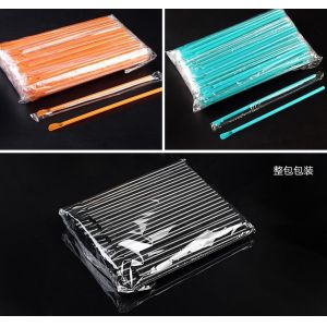 wholesale biodegradable 100% PLA drinking straw with spoon,eco friendly