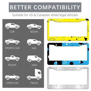 Customized Aluminum Car Plate Sublimation Blank License Plate Frame Sublimation