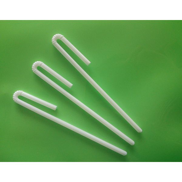 Food grade plastic U shape/flexible straw for milk box/ juice box 170mm drink straws