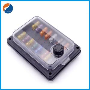 Quality 32V DC 10 Position Way Circuit Automotive Auto Blade Car Fuse Block Box Waterproof Fuse Holder without LED for sale