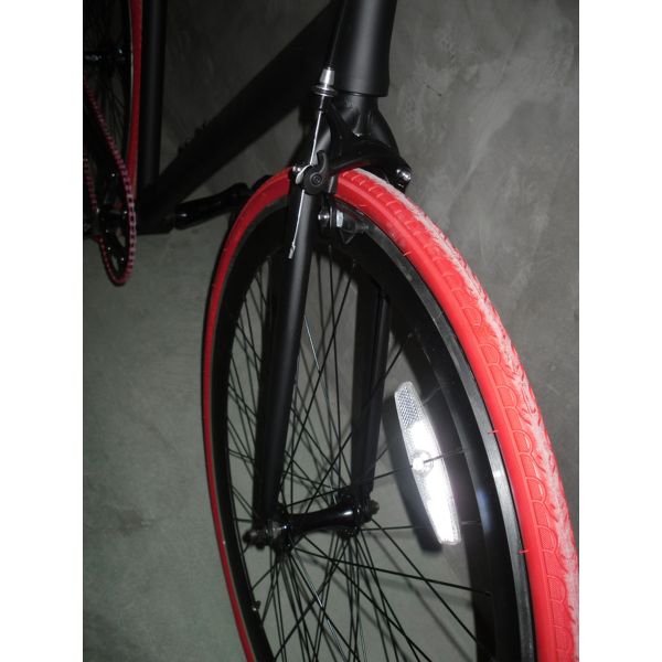 700C Full Matte Black OEM Aluminium Frame Single Speed Road Bike Gross Weight 13KG