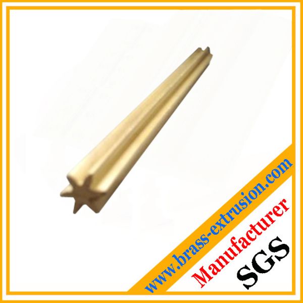 Buy star shape brass extrusion profile rods at wholesale prices