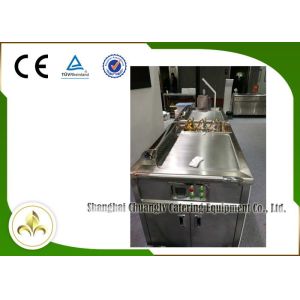 Fume Down Exhaust Mobile Teppanyaki Grill Table Electric Tube Mobile Stainless