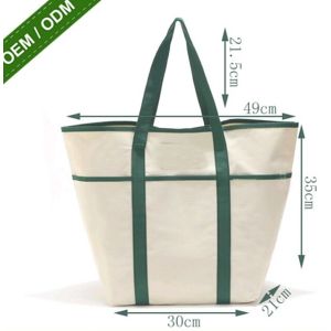 customized printed grocery canvas bag tote bag for shopping with large interior