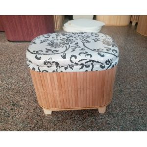 Natural Straw Household Storage Stool Grass Woven Ottoman Box Eco-Friendly Hand