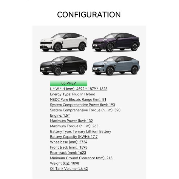 Link Co 01 EMP Hybrid Car Suv Car Prices Electric Vehicles For Adults 4 Wheel Battery Type Ternary Lithium Battery 2023