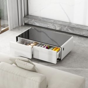 App-Controlled Stainless Steel Refrigerator Table with Multifunctional Freezer