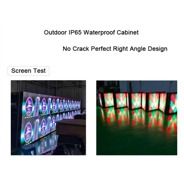 Right Angled Waterproof Outdoor Led Display Screen Module P3.9 P5.2 P7.8 P10.4