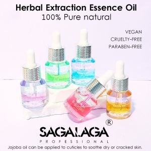 SAGALAGA New Double Layer Cuticle Oil 15ml for Nails Care Natural Essential Oil