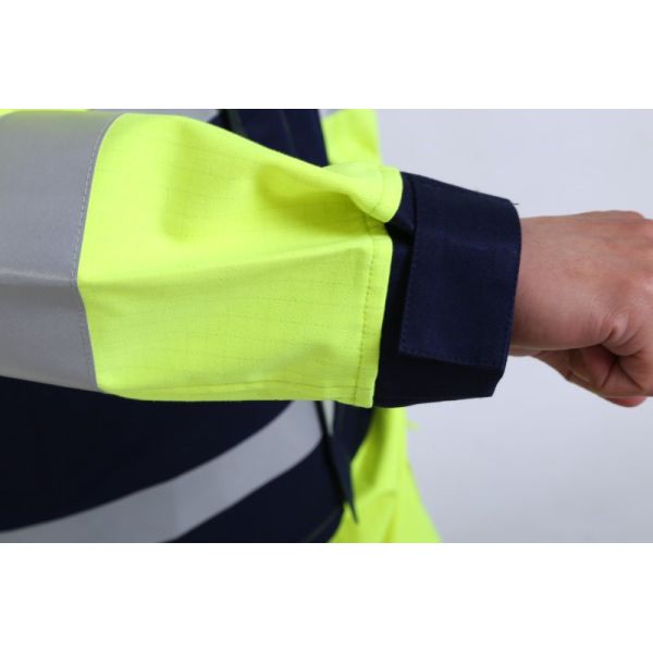 50mm Fr Tape Multi Norm Workwear 290gsm Yellow Hi Vis Jacket
