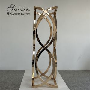 Gold Wedding Flower Stand Centerpiece Unique Metal Flower Stand 97cm