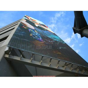 P31.25mm DIP346 LED Video Curtain Display Outdoor Building Facade Digital LED