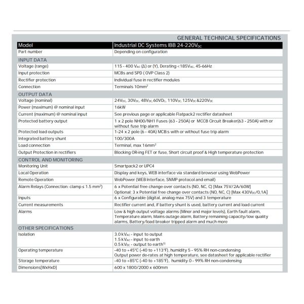 Eltek Industrial Bulk Feed AC/DC systems 24-220Vdc 2kw- 16kw with Flatpack 2 Rectifiers