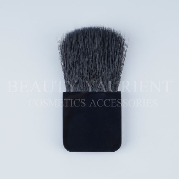 Flat PBT Hair Compact Makeup Brush For Cheek Without Ferrule Long Lasting