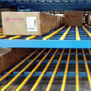 China Heavy Duty Q235B Steel Gravity Pallet Flow Racking System for Warehouse Storage Optimization on sale