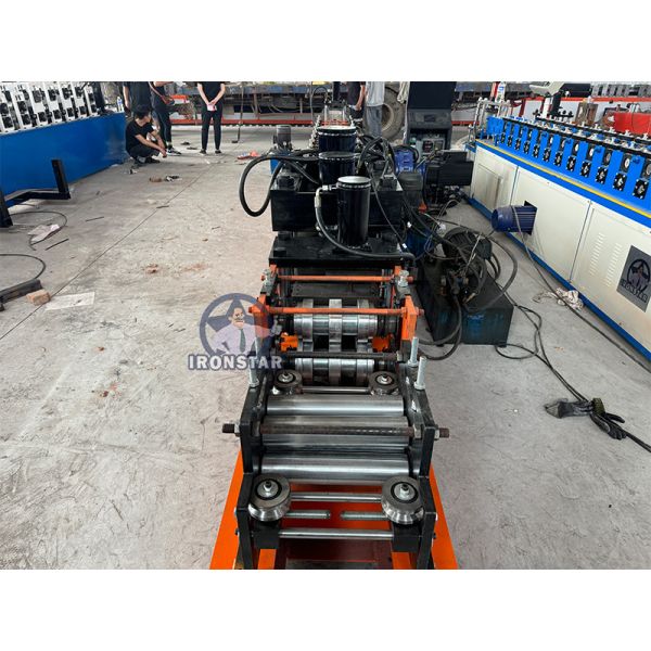 104 Omega bracket roll forming machine in Russia Raw material:Galvanized steel