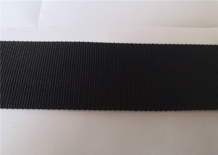 4cm Black Texture Polyester Webbing Tape / Strapworks Polyester Webbing