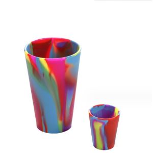 Silicone Cup BPA Free Mixed Color Collapsible Unbreakable Drinking Cup for