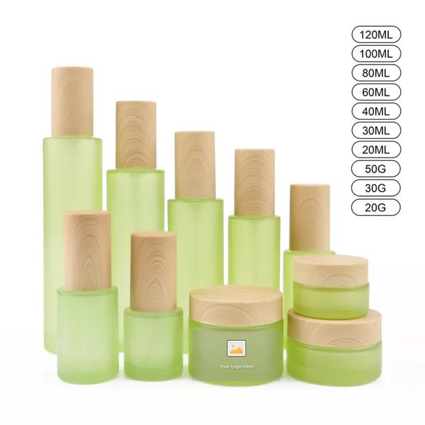 Buy 50g Cosmetic Packaging Container With Bamboo Lids RoHS SGS at wholesale prices